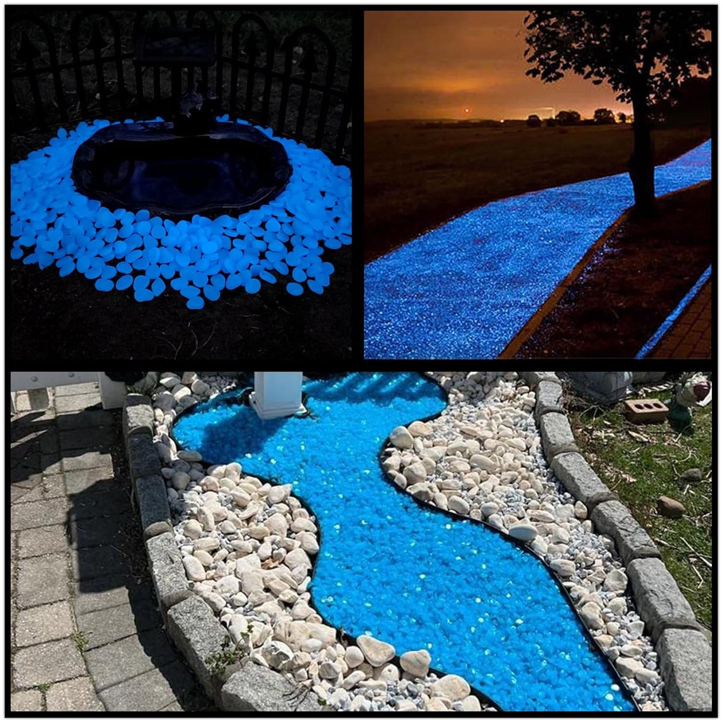 Glow In Dark Garden Rocks (Pack Of 100 pcs)