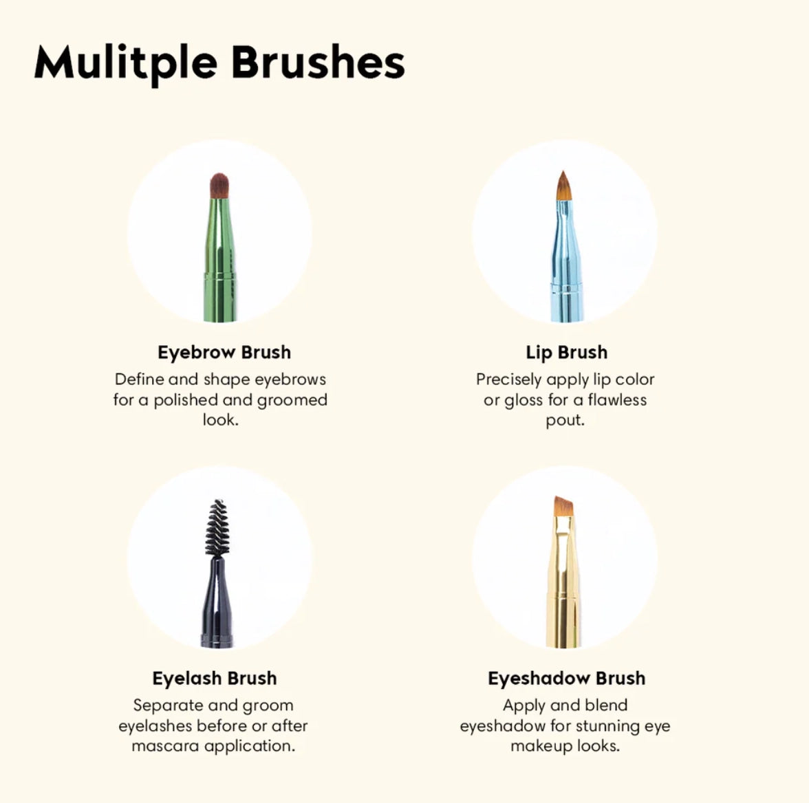4 in 1 Stackable Eye Brush Set