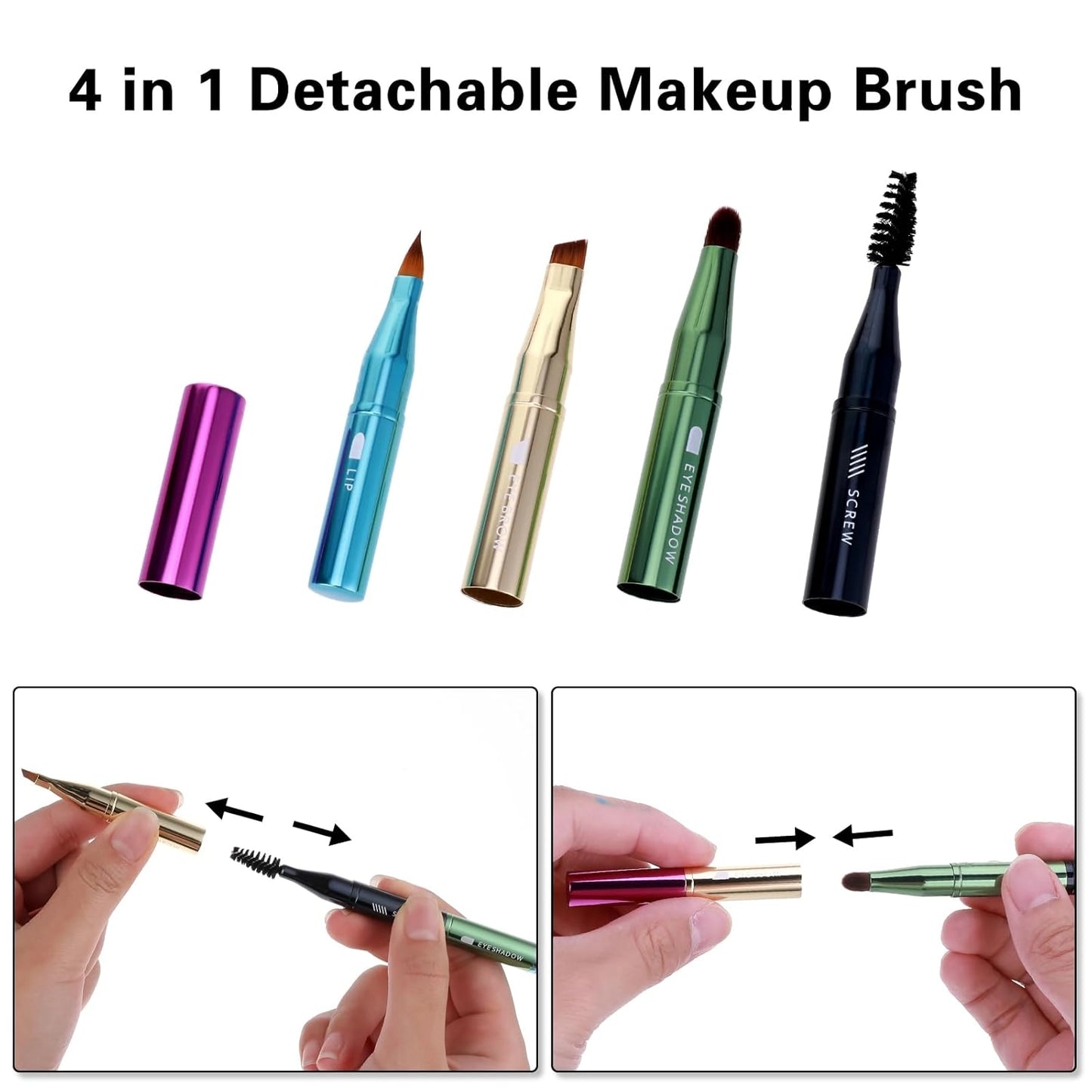4 in 1 Stackable Eye Brush Set