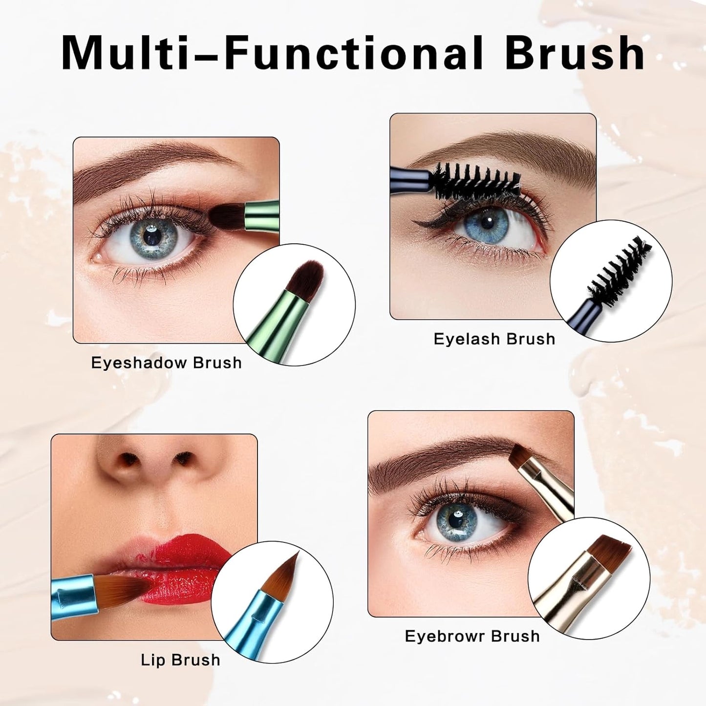 4 in 1 Stackable Eye Brush Set