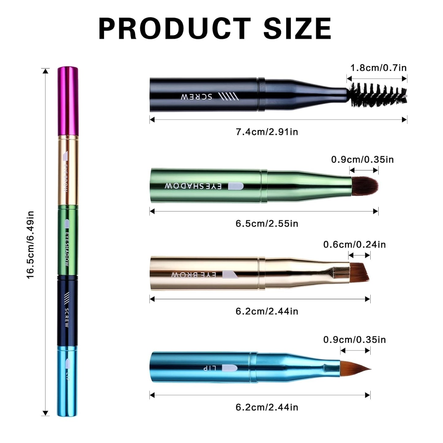 4 in 1 Stackable Eye Brush Set