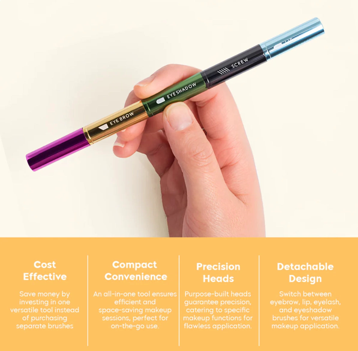 4 in 1 Stackable Eye Brush Set