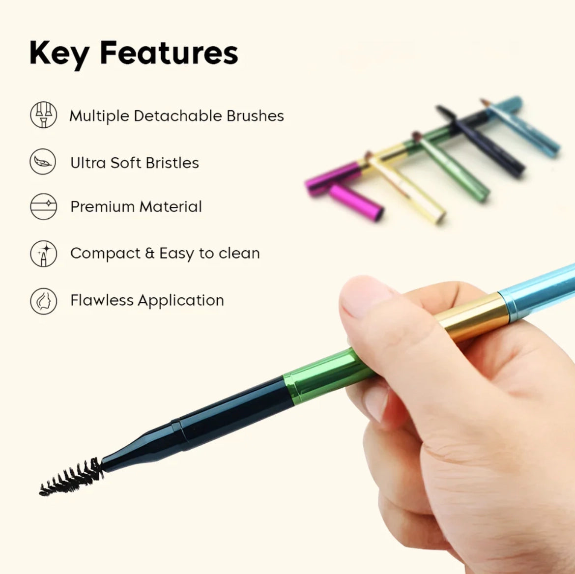 4 in 1 Stackable Eye Brush Set